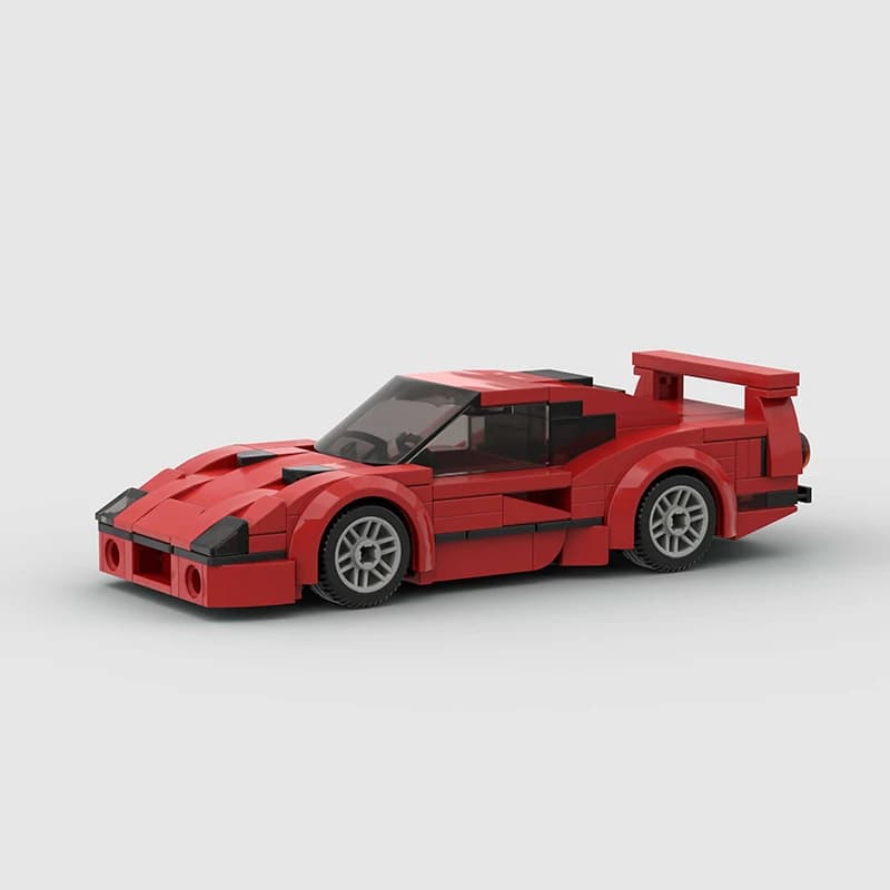 MOC Building F40 Blocks Moc City Sports Racing Car Vehicle DIY Bricks Toys Christmas Halloween Gift