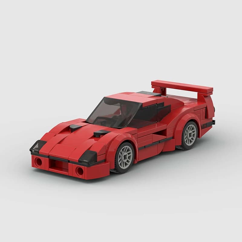 MOC Building F40 Blocks Moc City Sports Racing Car Vehicle DIY Bricks Toys Christmas Halloween Gift
